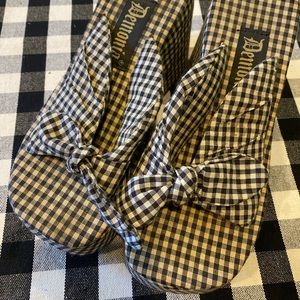 Demonia Gingham Pinup Rockabilly Wedges